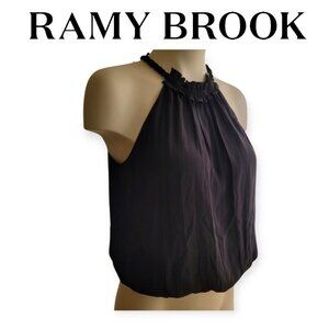 Ramy Brook Black Sleeveless Balloon Hem Blouse S